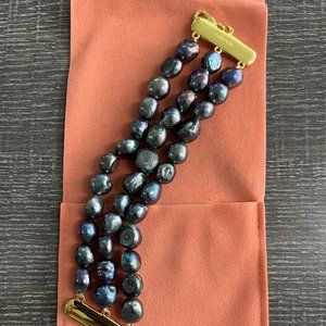 Cult Gaia Nora Bracelet Black Freshwater Pearls